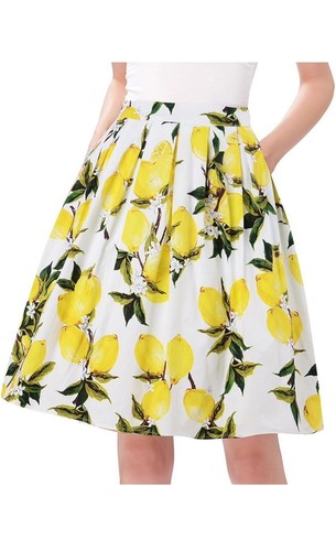 Women vintage line printed - vintage, a-line